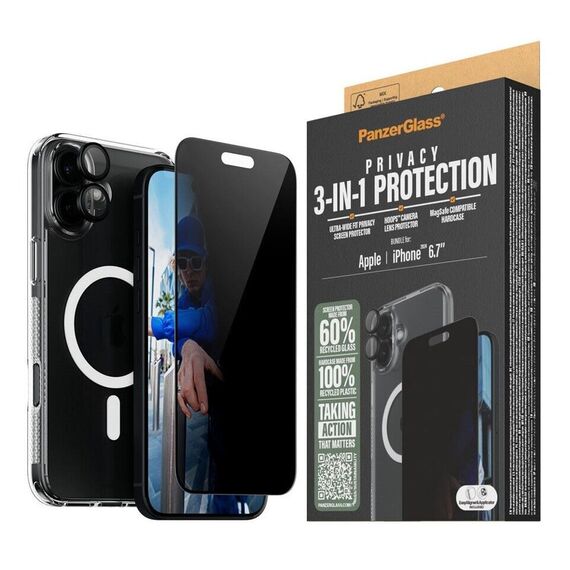 PanzerGlass - iPhone 16 Plus 6.7'' 3-in-1 Privacy Protect Bundle / Electronics - Αταξινόμητα -  - Techbox