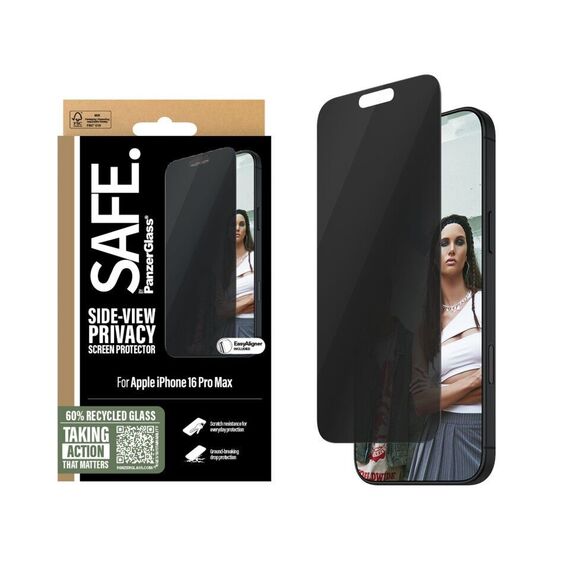 PanzerGlass - SAFE - Screen Protection Privacy - iPhone 16 Pro Max - Ultra Wide Fit / Electronics