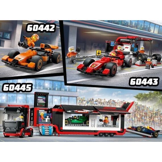 LEGO - LEGO City - F1® Truck with RB20 & AMR24 F1® Cars (60445) / Toys |  Techbox