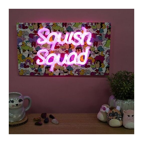 Squishmallows - Squish Squad Neon Wall Light - Neon Pink / Gadgets