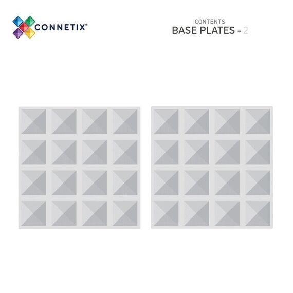 Connetix - Base Plate - Clear - 2 Pieces (CT-C-00002-BP) / Toys