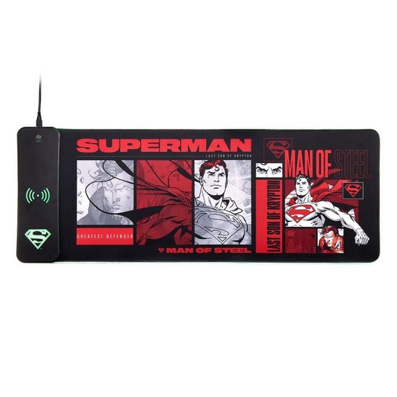 Numskull Superman - Oversize Gaming Mat & Mobile Charger / Fan Shop and Merchandise | Techbox