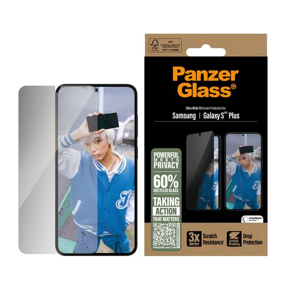 PanzerGlass - Privacy Screen Protector Galaxy S 2025 Plus, UWF / Electronics