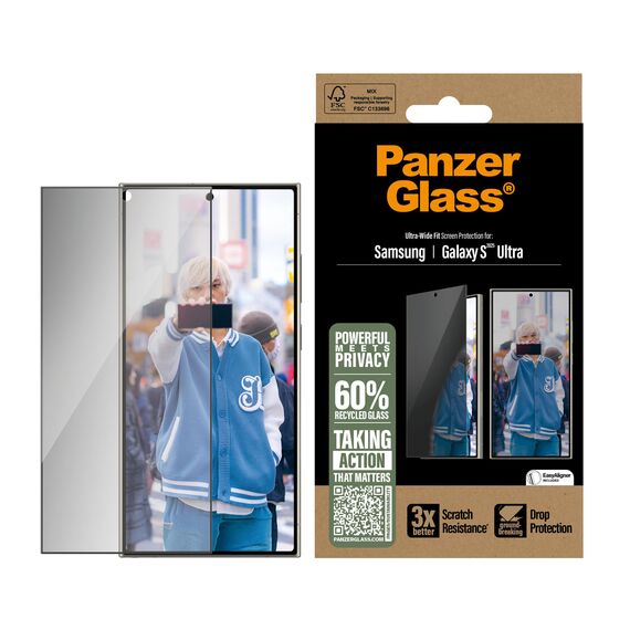 PanzerGlass - Privacy Screen Protector Galaxy S2025 Ultra, UWF / Electronics