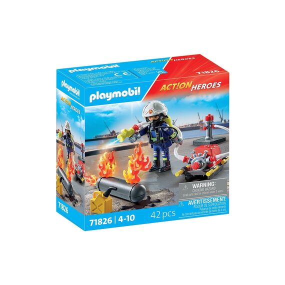 Playmobil - Firefighter with Water Pump (71826) / Toys - Playmobil - Collectibles - Techbox