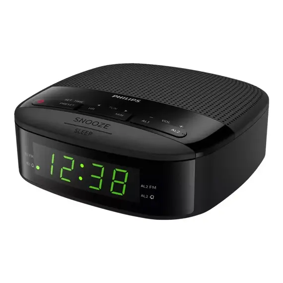 Philips Audio  - Radio Alarm Clock FM Digital TAR3205/12 – Black / Electronics