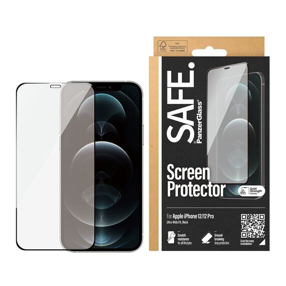 SAFE by PanzerGlass - Screen Protector Apple iPhone 12 - 12 Pro - Edge-to-Edge / Electronics