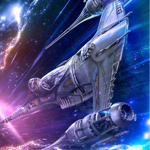 Star War - Mando's N-1 Starfighter Statue Demi Scale 1/20 / Fan Shop and Merchandise - Statues - Collectibles - Techbox