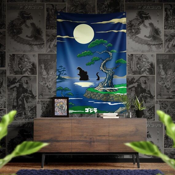 Godzilla Wall Banner / Fan Shop and Merchandise - Home Decoration - Gifts - Techbox