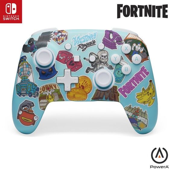 PowerA Enhanced Wireless Controller for Nintendo Switch - Fortnite Sticker Mania / Nintendo Switch | Techbox