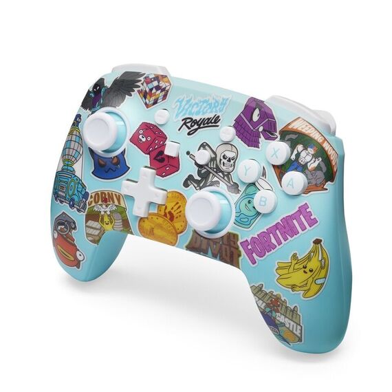 PowerA Enhanced Wireless Controller for Nintendo Switch - Fortnite Sticker Mania / Nintendo Switch | Techbox