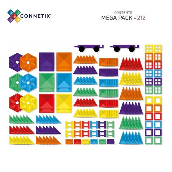 Connetix - Rainbow Mega Pack 212 Pieces (CT-R-00212-ME) / Toys