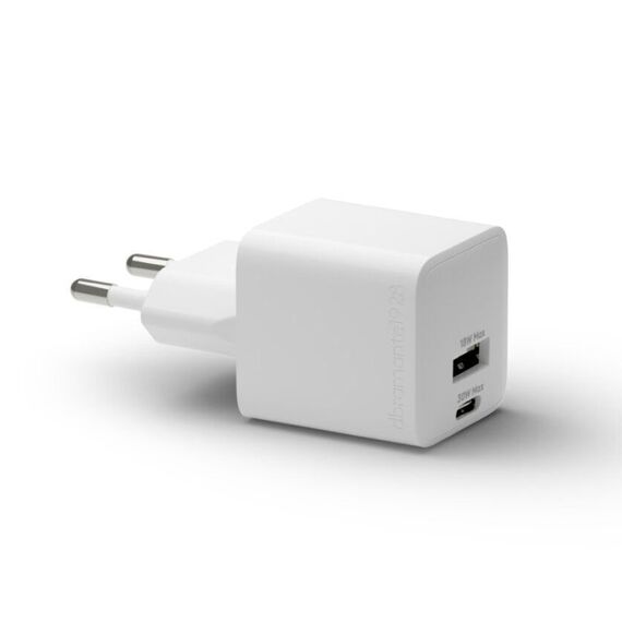 Dbramante1928 - Re-charge - Wall Charger GaN - USB-C+USB-A 30W+18W EU - White / Electronics