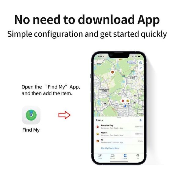 Lippa - Smart-Finder for Keys, Things and Pets - Apple Find My - 1 pcs / Electronics