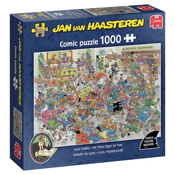 Jan Van Haasteren - Ludo Battle (1000 pieces) (1110100482) / Toys - Puzzles - Gifts - Techbox