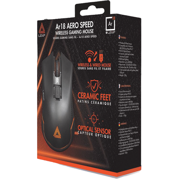 LEXIP GAMING - Ar18 Aero Speed - Wireless & Wired Gaming Mouse / Computers - Mice - Keyboards & Mice - Techbox