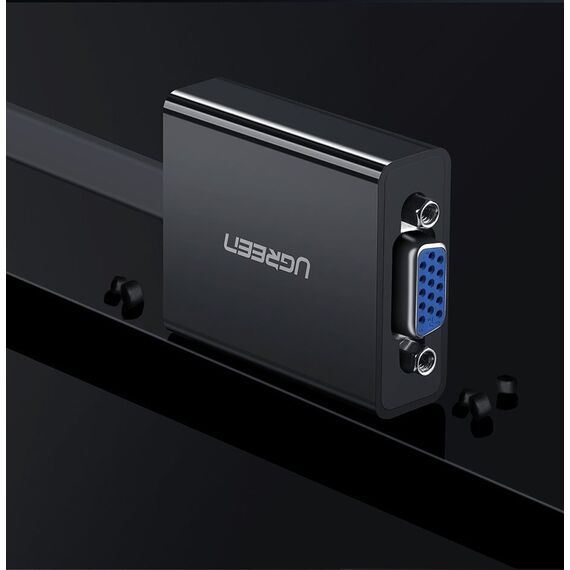Ugreen adapter HDMI - VGA micro USB / audio 3.5 mm mini jack black (40248) - Cables & Adapters - Cables & Accessories - Techbox