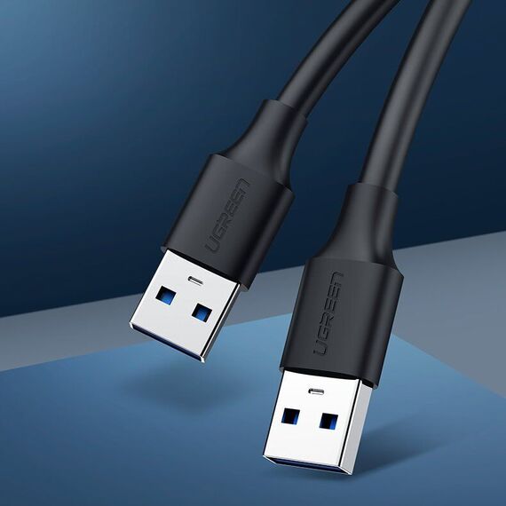 Ugreen USB 2.0 (male) - USB 2.0 (male) cable 1 m black (US128 10309) - USB Cables - Cables & Adapters - Techbox