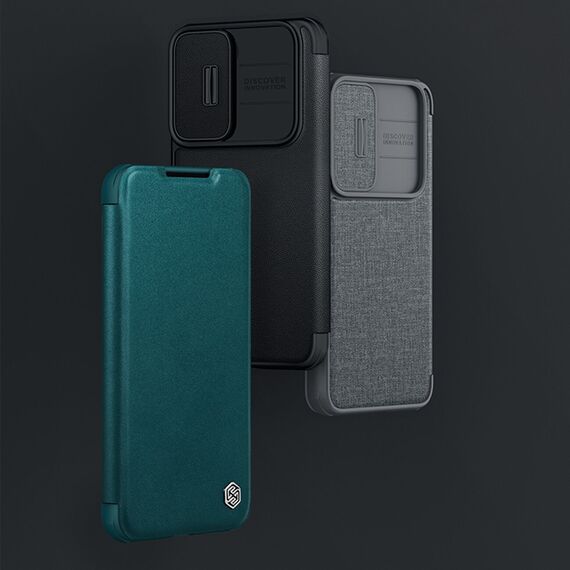 Nillkin Qin Cloth Pro Case for Samsung Galaxy S23+ Flip Cover Camera Cover blue - Samsung Cases - Cases - Techbox