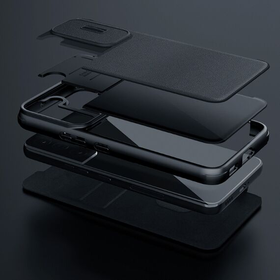 Nillkin Qin Cloth Pro Case for Samsung Galaxy S23+ Flip Cover Camera Cover blue - Samsung Cases - Cases - Techbox