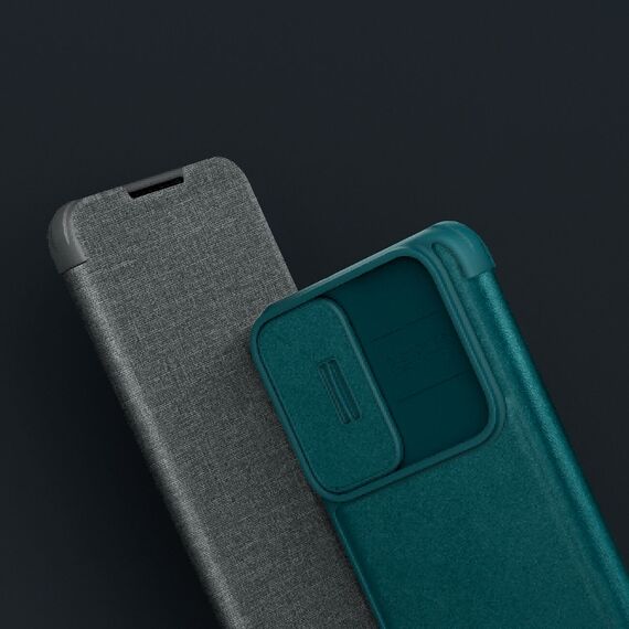 Nillkin Qin Cloth Pro Case for Samsung Galaxy S23+ Flip Cover Camera Cover blue - Samsung Cases - Cases - Techbox