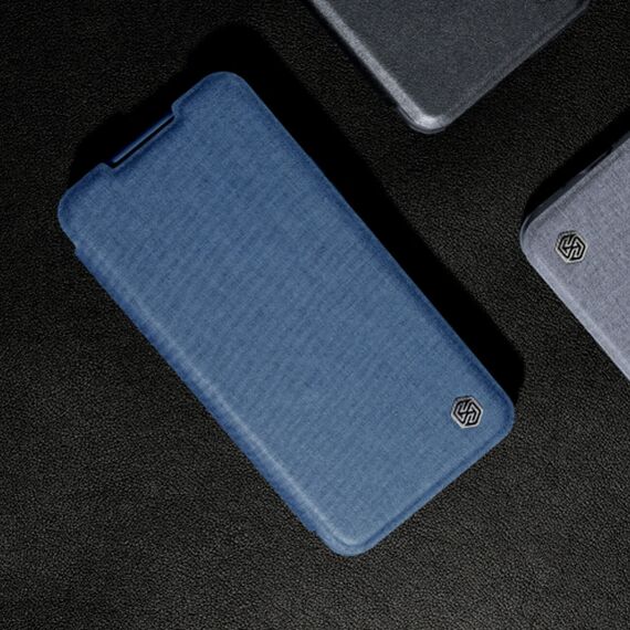 Nillkin Qin Cloth Pro Case for Samsung Galaxy S23+ Flip Cover Camera Cover blue - Samsung Cases - Cases - Techbox