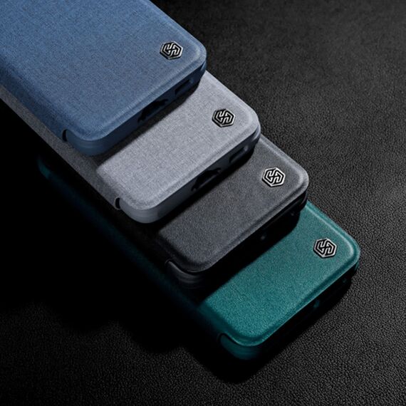Nillkin Qin Cloth Pro Case for Samsung Galaxy S23+ Flip Cover Camera Cover blue - Samsung Cases - Cases - Techbox