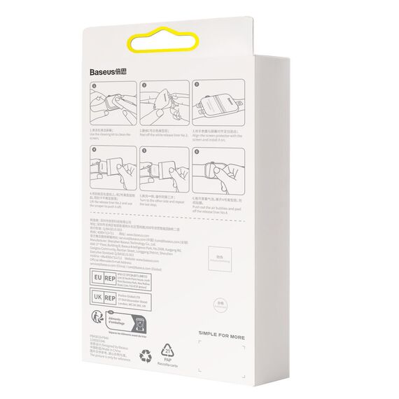 Set of 2x Baseus NanoCrystal protective film for Apple Watch 7/8 41mm + mounting kit - transparent - Accessories - Smartwatches & Accessories - Techbox