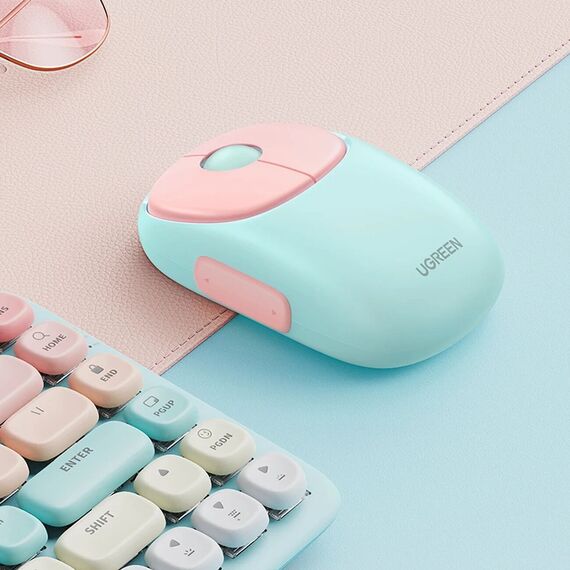 Ugreen MU102 FUN+ Bluetooth / 2.4 GHz wireless mouse - pink | Techbox