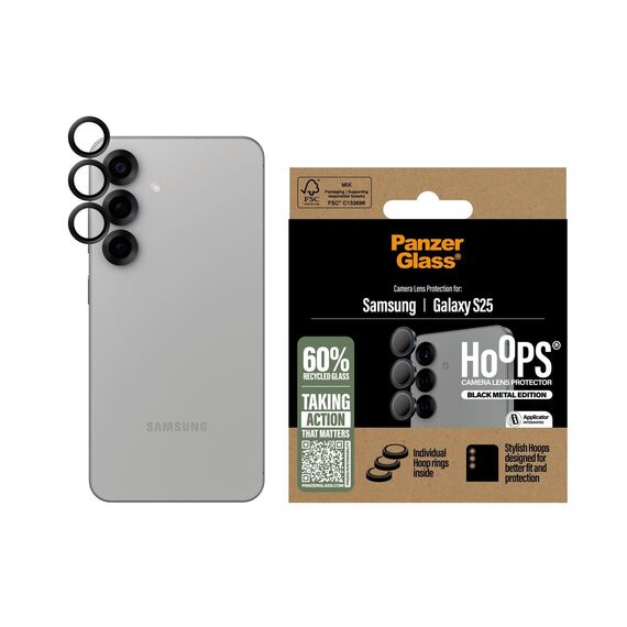 PanzerGlass - Hoops Lens Protector Galaxy S 2025, black / Electronics