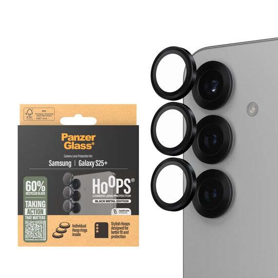 Panzerglass -  Hoops Lens Protector Galaxy S 2025 Plus, black / Electronics