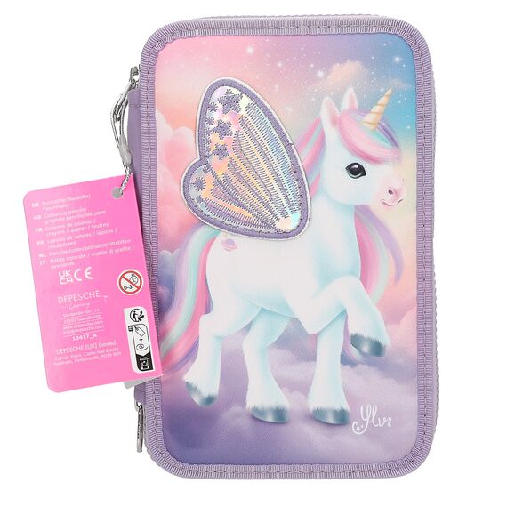 Ylvi - Triple Pencil Case With Appliquéd Wing - (0413417) / Toys - Merchandise Office Supplies - Various - Techbox
