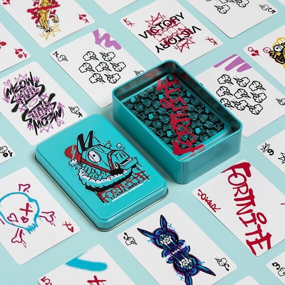 Fortnite Playing Cards in Tin / Fan Shop and Merchandise - Board Games - Various - Techbox