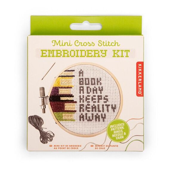 Kikkerland - Books Mini Cross Stitch Embroidery - (GG271) / Toys