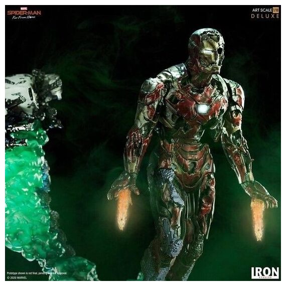 IronStudios - Marvel Spider-Man Far From Home: Deluxe BDS 1:10 Art Scale Staute - Iron Man Illusion / Fan Shop and Merchandise - Figurines - Collectibles - Techbox