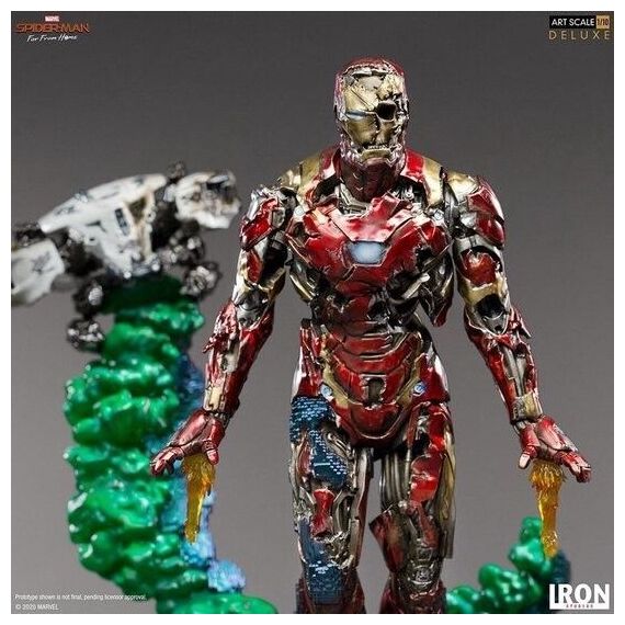IronStudios - Marvel Spider-Man Far From Home: Deluxe BDS 1:10 Art Scale Staute - Iron Man Illusion / Fan Shop and Merchandise - Figurines - Collectibles - Techbox