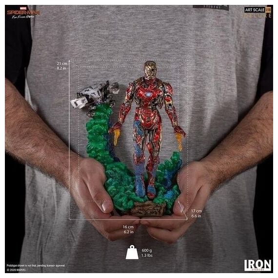IronStudios - Marvel Spider-Man Far From Home: Deluxe BDS 1:10 Art Scale Staute - Iron Man Illusion / Fan Shop and Merchandise - Figurines - Collectibles - Techbox