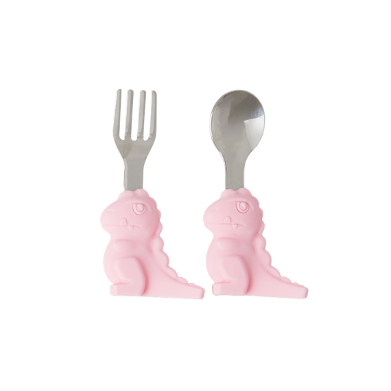 Rice - Stainless Steel Kids Cutlery Pink / Baby and Children