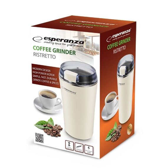 Esperanza EKC008W Coffee Grinder White 160 W - Coffee Grinders - Coffee & Beverages - Techbox