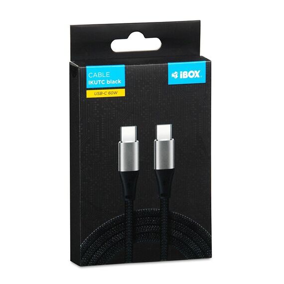 iBOX IKUTC USB-C cable 60W 2m Black | Techbox