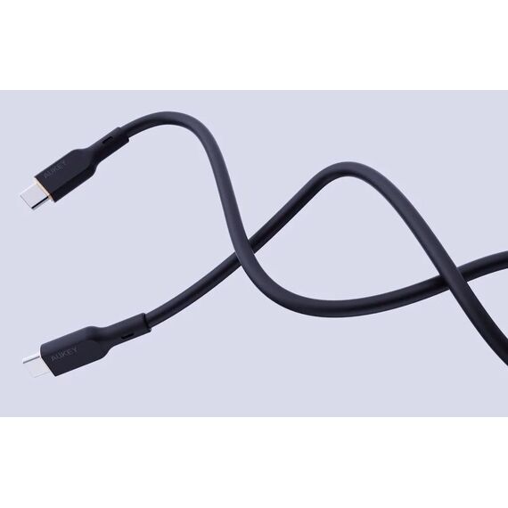 AUKEY CB-SCC101 USB-C Type-C Power Delivery PD 100W 5A 1m Silikon Black | Techbox