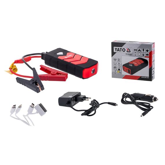 Car jump starter YATO YT-83081 car power bank 9000 mAh 9000 mAh Black, Orange | Techbox
