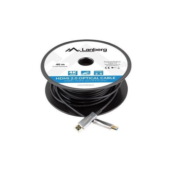 Lanberg CA-HDMI-20FB-0300-BK optical cable HDMI M/M 30m v2.0 4K | Techbox