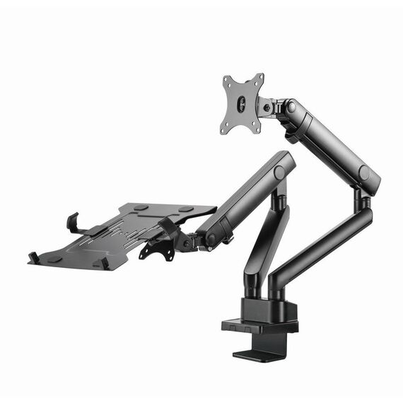 Gembird MA-DA3-02 Desk mounted adjustable monitor arm with notebook tray (full-motion), 17”-32”, up to 8 kg - Stands & Accessories - Monitors & Mounts - Techbox