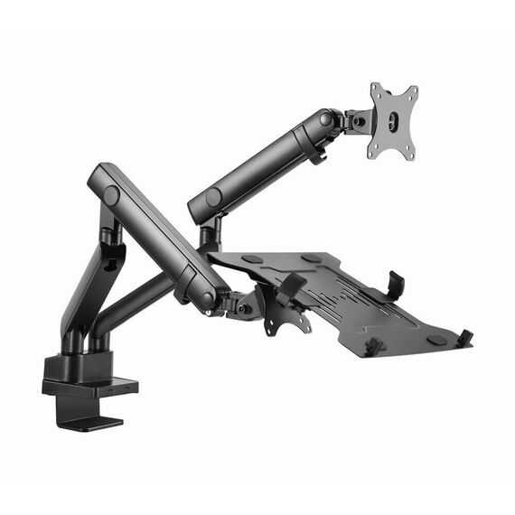 Gembird MA-DA3-02 Desk mounted adjustable monitor arm with notebook tray (full-motion), 17”-32”, up to 8 kg - Stands & Accessories - Monitors & Mounts - Techbox