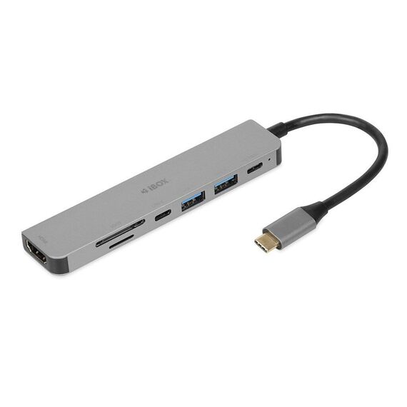 IBOX HUB USB IUH3SL4K SLIM USB3.2 HDMI 4K PD100W - USB Hubs & Card Readers - Peripherals - Techbox