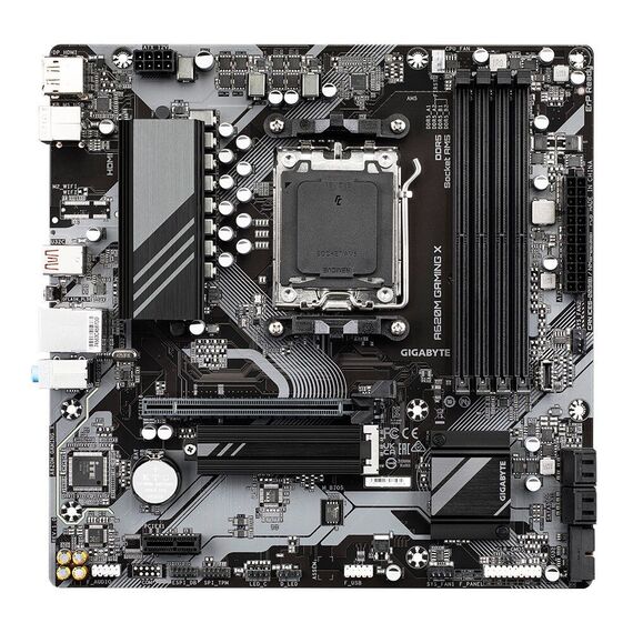 GIGABYTE A620M GAMING X Motherboard - Supports AMD Ryzen 8000 CPUs, 8+2+1 Phases Digital VRM, up to 8000MHz DDR5 (OC), 1xPCIe 4.0 M.2, GbE LAN, USB 3.2 Gen 2 | Techbox
