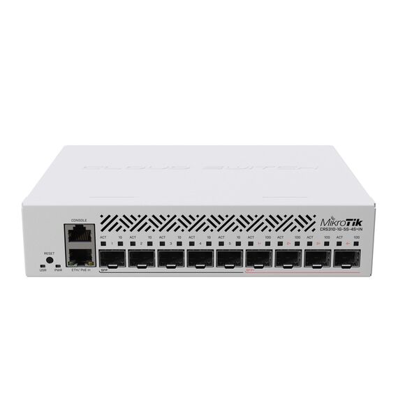 Mikrotik CRS310-1G-5S-4S+IN network switch Managed L3 Power over Ethernet (PoE) 1U | Techbox