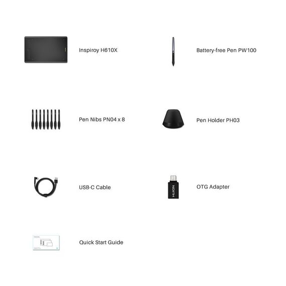 Huion Inspiroy H610X graphics tablet | Techbox