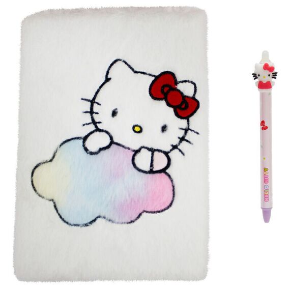 Hello Kitty plush notebook + pen set |  Techbox